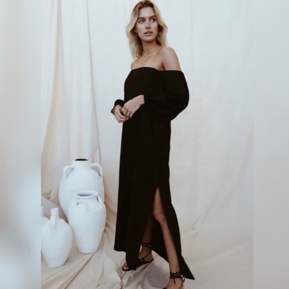Maurie + Eve Dresses & Skirts - Maurie & Eve Acme dress - black linen maxi dress